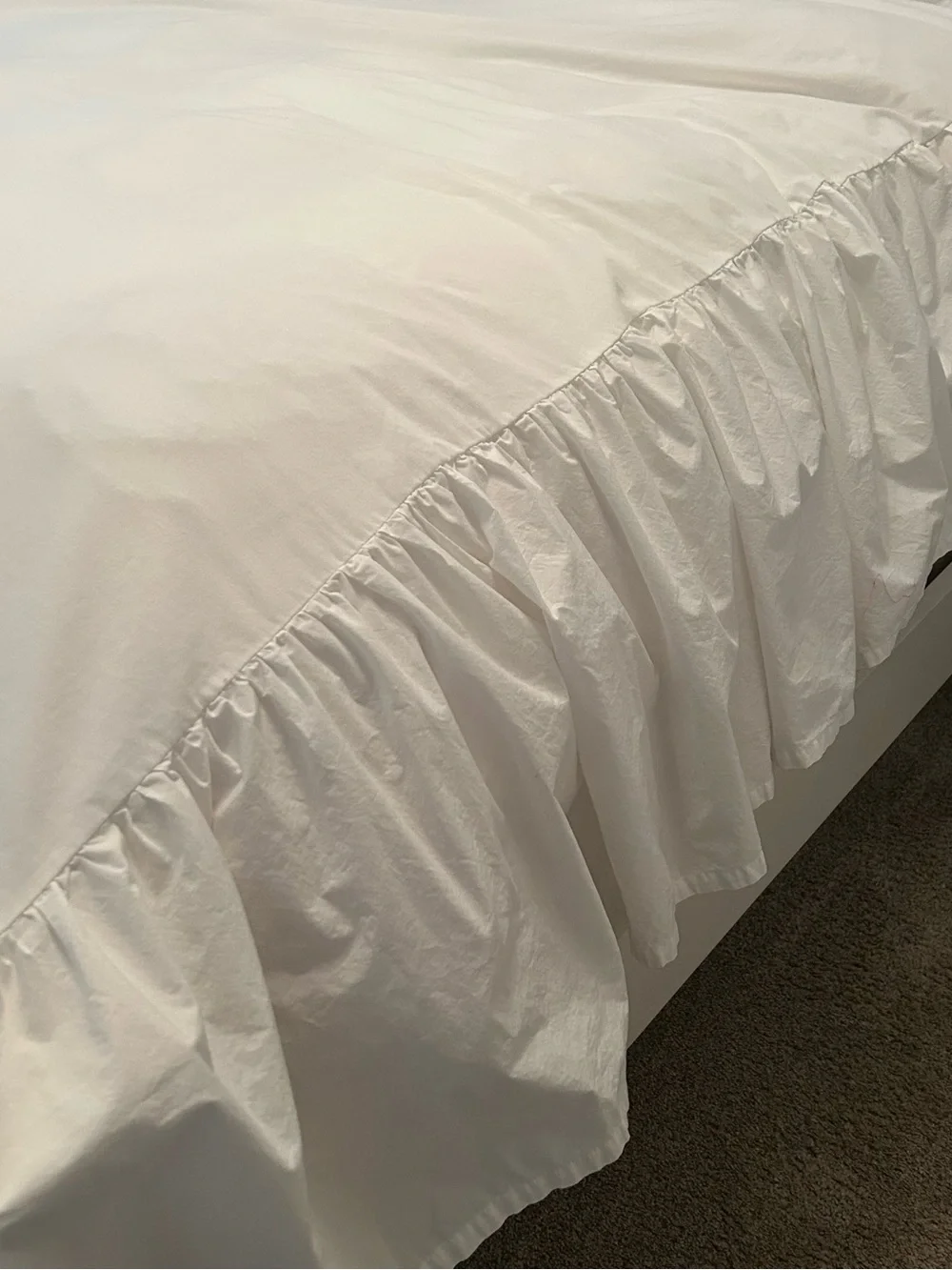 Simply Shabby Chic White Ruffled Bed Skirt